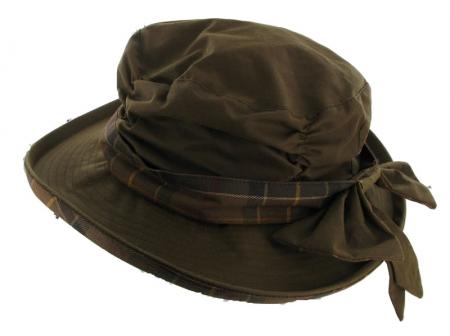 Barbour Ladies Waxed Cotton Hat with Bow at Cox the Saddler