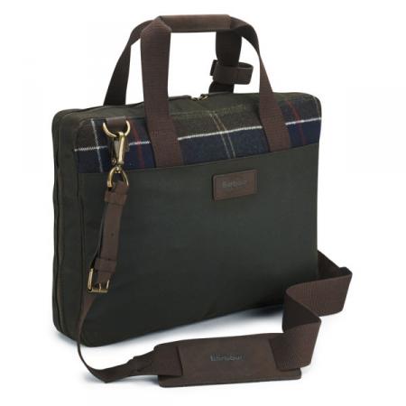 barbour leather laptop bag