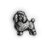 Poodle Pewter Badge D3