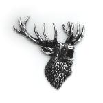 Roaring Stag Pewter Badge A49